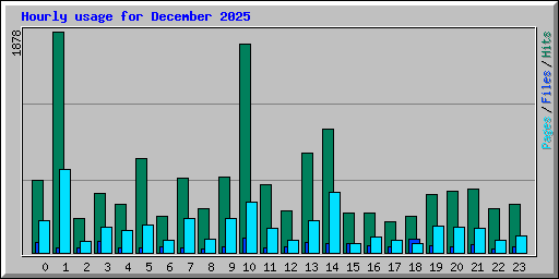 Hourly usage for December 2025