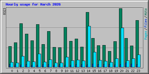 Hourly usage for March 2026